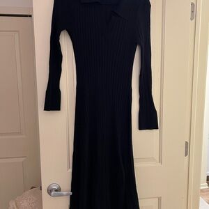 Express Black Long Sleeve Knit Dress